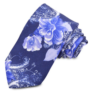 Dion Purple Paisley Floral Necktie