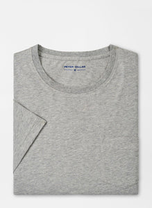 Peter Millar Crown Comfort Heathered Pocket Tee (Grey)