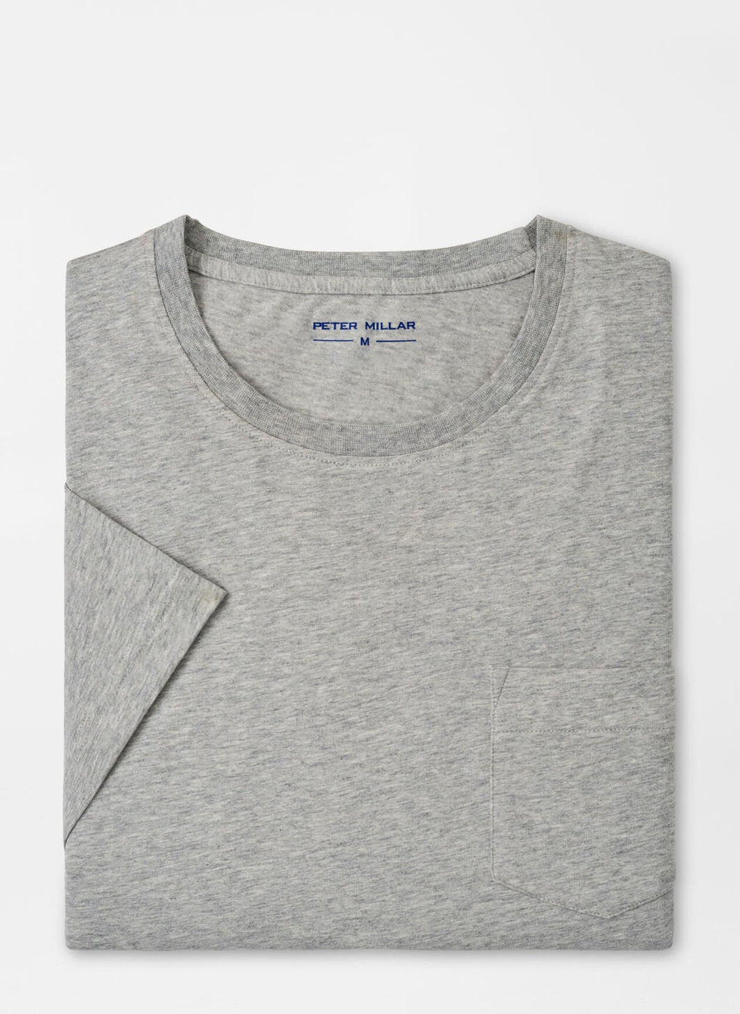 Peter Millar Crown Comfort Heathered Pocket Tee (Grey)