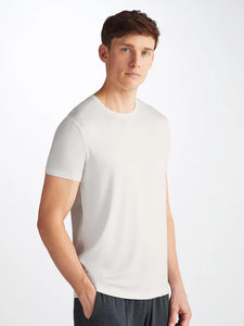 Derek Rose Basel Micro Modal Stretch White T Shirt