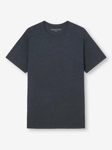 Derek Rose Basel Micro Modal Stretch Anthracite T Shirt