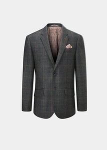 Alan Paine Surrey Tweed Lined Blazer (Green Check)