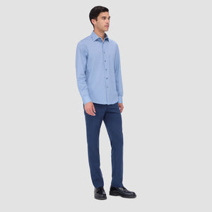 Bugatchi JAMES Geometric OoohCotton Shirt (Cobalt)