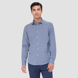 Bugatchi JIMMY Double Sided Geometric/Striped OoohCotton® Shirt