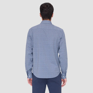 Bugatchi JIMMY Double Sided Geometric/Striped OoohCotton® Shirt