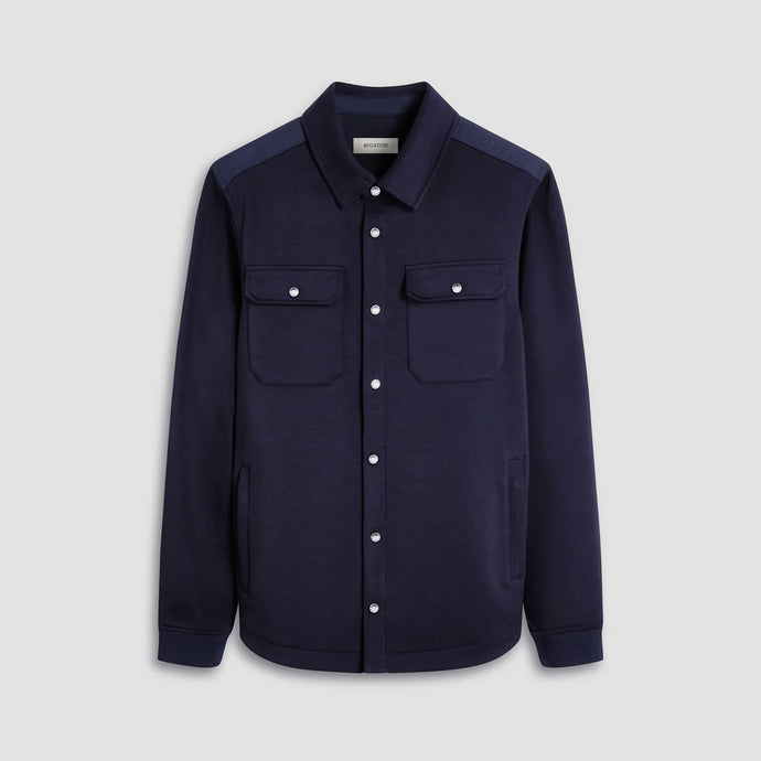 Bugatchi Soft Touch Solid Shirt Jacket (Navy)