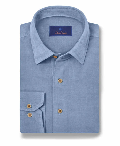 David Donahue Denim Fine Wale Corduroy Shirt