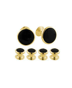 David Donahue Onyx & Brass Stud Set