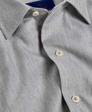 David Donahue Grey Herringbone Sport Shirt