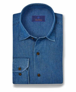 David Donahue Indigo Denim Sport Shirt