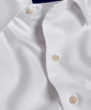 David Donahue White Twill Sport Shirt