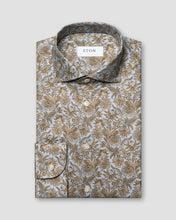 Eton Brown Signature Twill Paisley Shirt