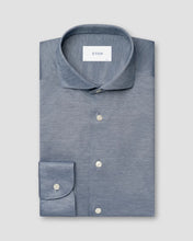 Eton Blue Filo di Scozia Oxford (Contemporary Fit)