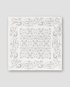 Eton Motif Silk Pocket Square (Pearl)