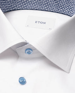 Eton Solid Twill Geometric Effect Shirt (Contemporary Fit)