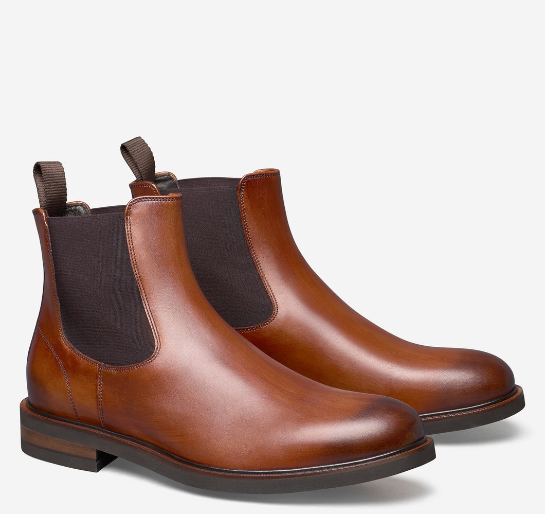 Johnston & Murphy Hartley Chelsea Boot (Brown Italian Calfskin)