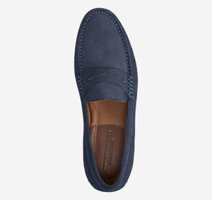 Johnston & Murphy Baldwin Penny Loafer (Navy English Suede)