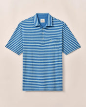 Johnnie-O Matthis Striped Original 4 Button Polo (Deep Ocean)