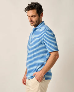 Johnnie-O Matthis Striped Original 4 Button Polo (Deep Ocean)