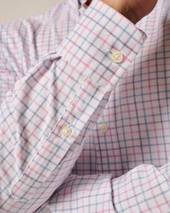 Johnnie-O Paddock Performance Button Up Shirt (Porto Pink)