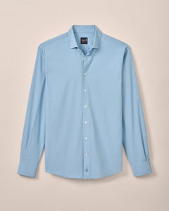 Johnnie-O Travis Performance Button Up Shirt (Laguna Blue)