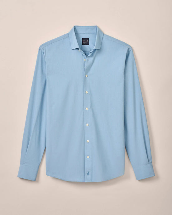 Johnnie-O Travis Performance Button Up Shirt (Laguna Blue)