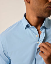 Johnnie-O Travis Performance Button Up Shirt (Laguna Blue)