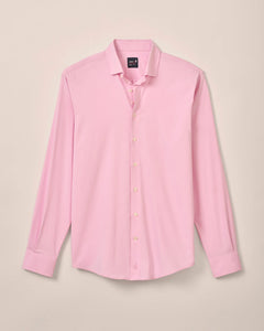 Johnnie-O Travis Performance Button Up Shirt (Porto Pink)