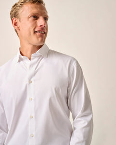 Johnnie-O Travis Performance Button Up Shirt (White)