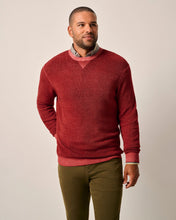 Johnnie-O Burgess Garment-Dyed Crewneck Sweater (Merlot)