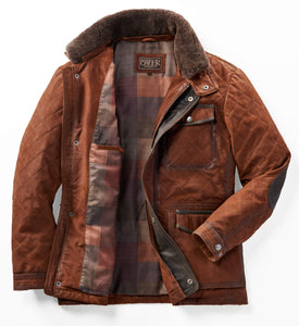 MADISON CREEK OUTFITTERS Sedona Waxed Suede Leather Jacket (Bourbon)