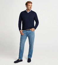 Peter Millar Autumn Crest V-Neck Sweater (Navy)