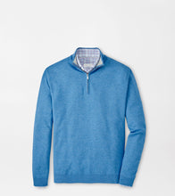 Peter Millar Coolspun Cotton Quarter-Zip Sweater (Blue Poppy)