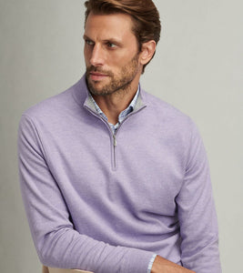 Peter Millar Coolspun Cotton Quarter-Zip Sweater (Wildflower)