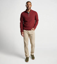 Peter Millar Crown Sweater Fleece Quarter-Zip (Currant)