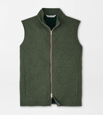 Peter Millar Crown Sweater Fleece Vest (Dark Olive)