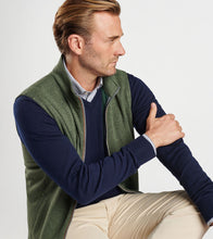 Peter Millar Crown Sweater Fleece Vest (Dark Olive)