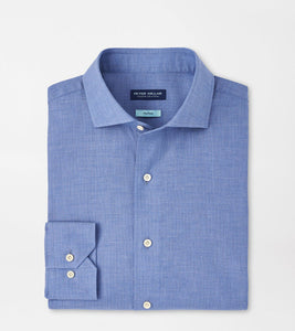 Peter Millar Cumbria Fleece Finish Sport Shirt (Brook Blue)