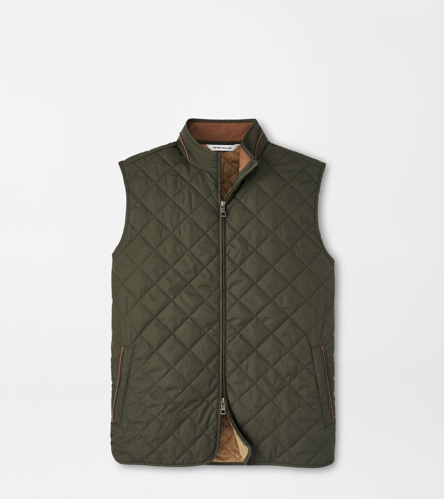 Peter Millar Essex Quilted Vest (Dark Olive)