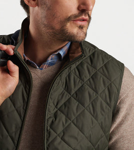 Peter Millar Essex Quilted Vest (Dark Olive)