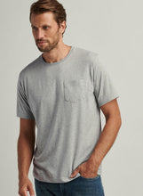 Peter Millar Crown Comfort Heathered Pocket Tee (Grey)