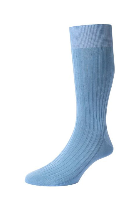 Pantherella Danvers Cotton Lisle Sock (Sea Blue)