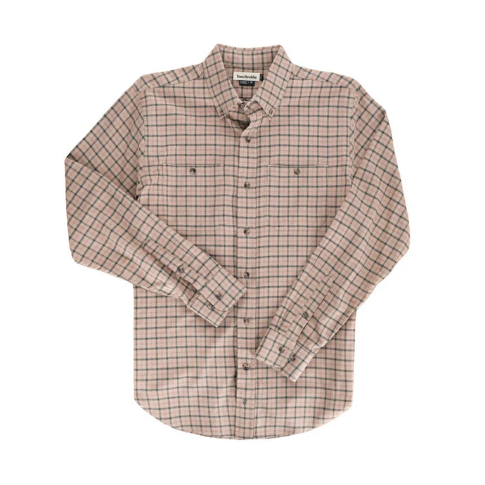 Tom Beckbe Brushed Cotton Twill Shirt (Evergreen Heather)