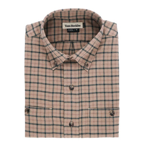 Tom Beckbe Brushed Cotton Twill Shirt (Evergreen Heather)