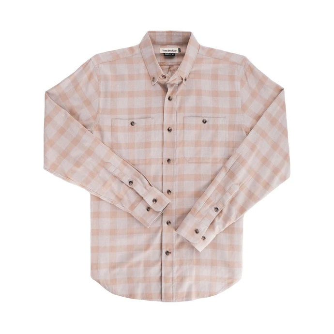 Tom Beckbe Brushed Cotton Twill Shirt (Warm Stone Plaid)