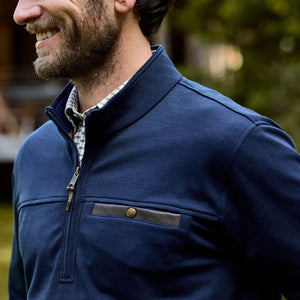 Tom Beckbe Tucker Fleece Quarter Zip (Navy)