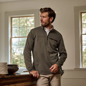 Tom Beckbe Tucker Fleece Quarter Zip (Pewter Sage)