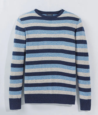 Turtleson Striped Cashmere Crewneck Sweater