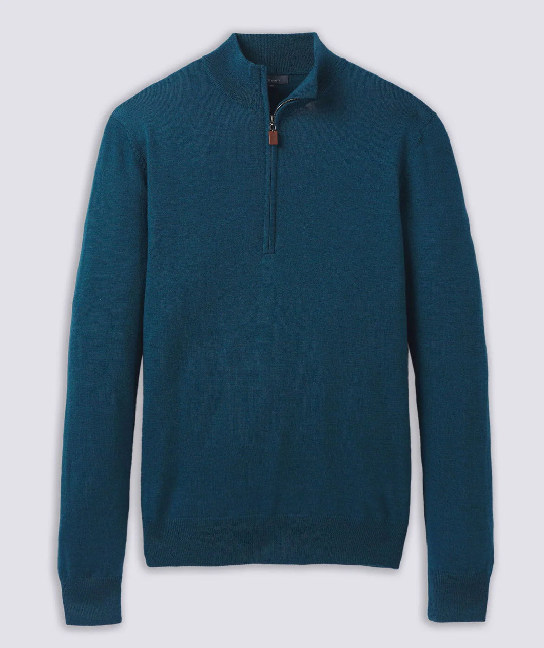 Turtleson Italian Merino Quarter-Zip Sweater (Juniper)