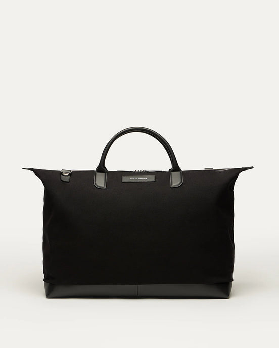 WANT LES ESSENTIELS Hartsfield Organic Cotton Canvas Weekender Bag (Black)